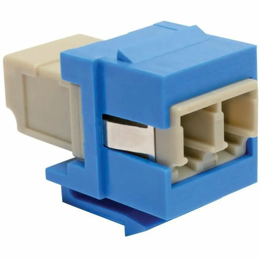 EATON Tripp Lite Duplex Multimode Fiber Coupler, Keystone Jack - LC to LC, Blue - 2 x LC Network Female - Blue - N455-000-BL-KJ