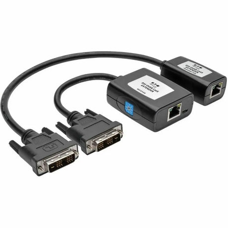 EATON Tripp Lite DVI Over Cat5/6 Active Video Extender Kit Video Transmitter Receiver - 1 Input Device - 1 Output Device - 125 ft Range - 2 x Network (RJ-45) - 2 x USB - 1 x DVI In - 1 x DVI Out - WUXGA - 1 - B140-101X-U