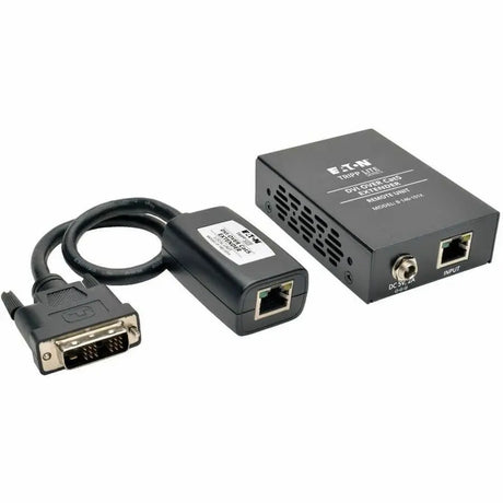 EATON Tripp Lite DVI over Cat5 Cat6 Extender Video Transmitter & Receiver TAA - 1 Input Device - 1 Output Device - 200 ft Range - 2 x Network (RJ-45) - 1 x DVI In - 1 x DVI Out - Full HD - 1920 x 1080 - Twi...  - B140-101X