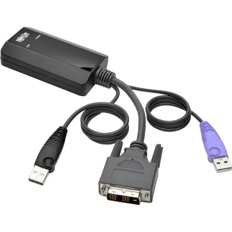 Tripp Lite DVI USB Server Interface w/ Virtual Media & CAC for B064 KVMs TAA - 1 Computer(s) - 164.04 ft Range - 1 x Network (RJ-45) x USB x DVI - External - B055-001-UDV EATON