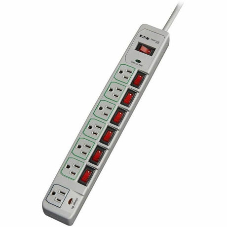 EATON Tripp Lite Eco Green Surge Protector Switched 7 Outlet Conserve Energy - 7 x NEMA 5-15R - 1800 VA - 1080 J - 125 V AC Input - 125 V AC Output - TLP76MSG