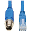 EATON Tripp Lite Ethernet Cable M12 XCode Cat6 1G UTP CMR-LP PoE M12 RJ45 M/M 3M - 9.84 ft Category 6 Network Cable for Network Device, VoIP Device, Access Control Device, Controller, Switch, Security Devic...  - NM12-602-03M-BL