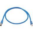 EATON Tripp Lite Ethernet Cable Shielded M12 X-Code Cat6a M12 RJ45 M/M Blue 1M - 3.28 ft Category 6a Network Cable for Network Device, Controller, Switch, Security Device, Surveillance Camera, VoIP Device, ...  - NM12-6A2-01M-BL