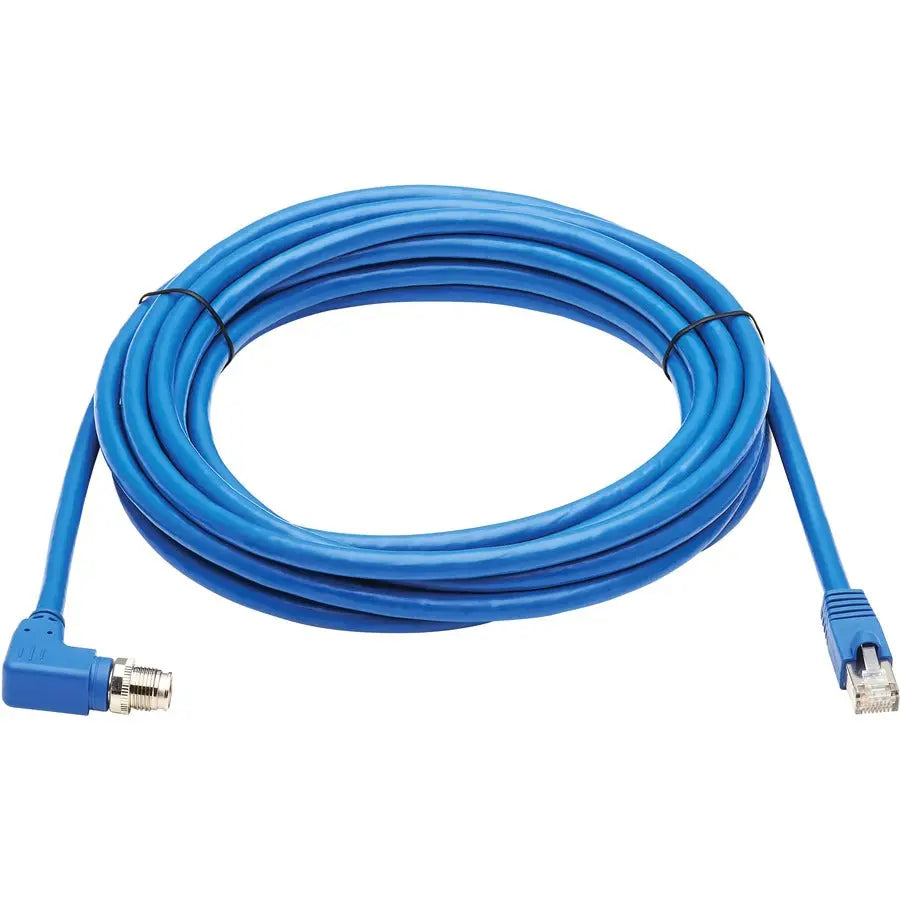 EATON Tripp Lite Ethernet Cable Shielded M12 XCode Cat6a M12 Right-Angle RJ45 3M - 9.84 ft Category 6a Network Cable for Network Device, Controller, Switch, Security Device, Surveillance Camera, VoIP Device...  - NM12-6A4-03M-BL