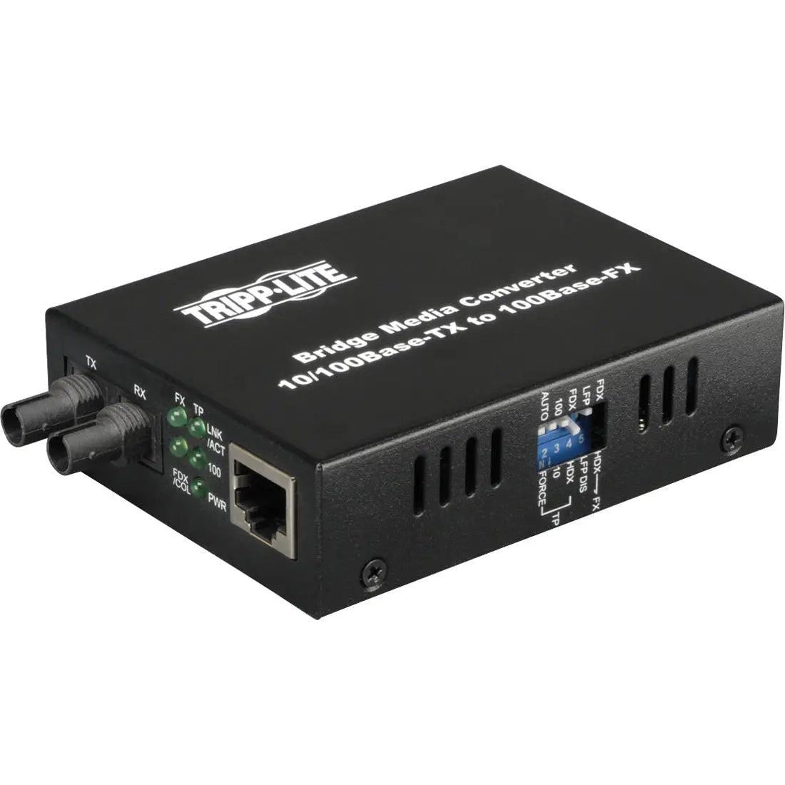 EATON Tripp Lite Fiber Optic 10/100BaseT to 100BaseFX-ST Multimode Media Converter 2km 1310nm - 1 x RJ-45 , 1 x ST Duplex - 10/100Base-TX, 100Base-FX - N784-001-ST