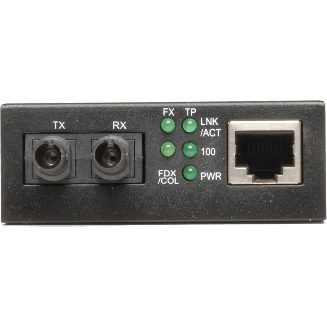 EATON Tripp Lite Fiber Optic 10/100BaseT to 100BaseFX-ST Multimode Media Converter 2km 1310nm - 1 x RJ-45 , 1 x ST Duplex - 10/100Base-TX, 100Base-FX - N784-001-ST