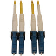 EATON Tripp Lite Fiber Optic Cable 400G Duplex Singlemode 9/125 LC/UPC OS2 MM 10M - 32.81 ft Fiber Optic Network Cable for Network Device, Switch, Patch Panel - First End: 2 x LC/UPC Network - Male - Second - N370X-10M