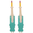 EATON Tripp Lite Fiber Optic Cable 400G Multimode 50/125 OM4 Fiber Cable, Magenta, 2 m (6.6 ft.) - 6.56 ft Fiber Optic Network Cable for Network Device, Transceiver, Patch Panel, Switch - First End: 2 x SN/ - N823S-02M-MG