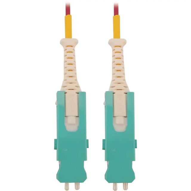 EATON Tripp Lite Fiber Optic Cable 400G Multimode 50/125 OM4 Fiber Cable, Magenta, 2 m (6.6 ft.) - 6.56 ft Fiber Optic Network Cable for Network Device, Transceiver, Patch Panel, Switch - First End: 2 x SN/ - N823S-02M-MG