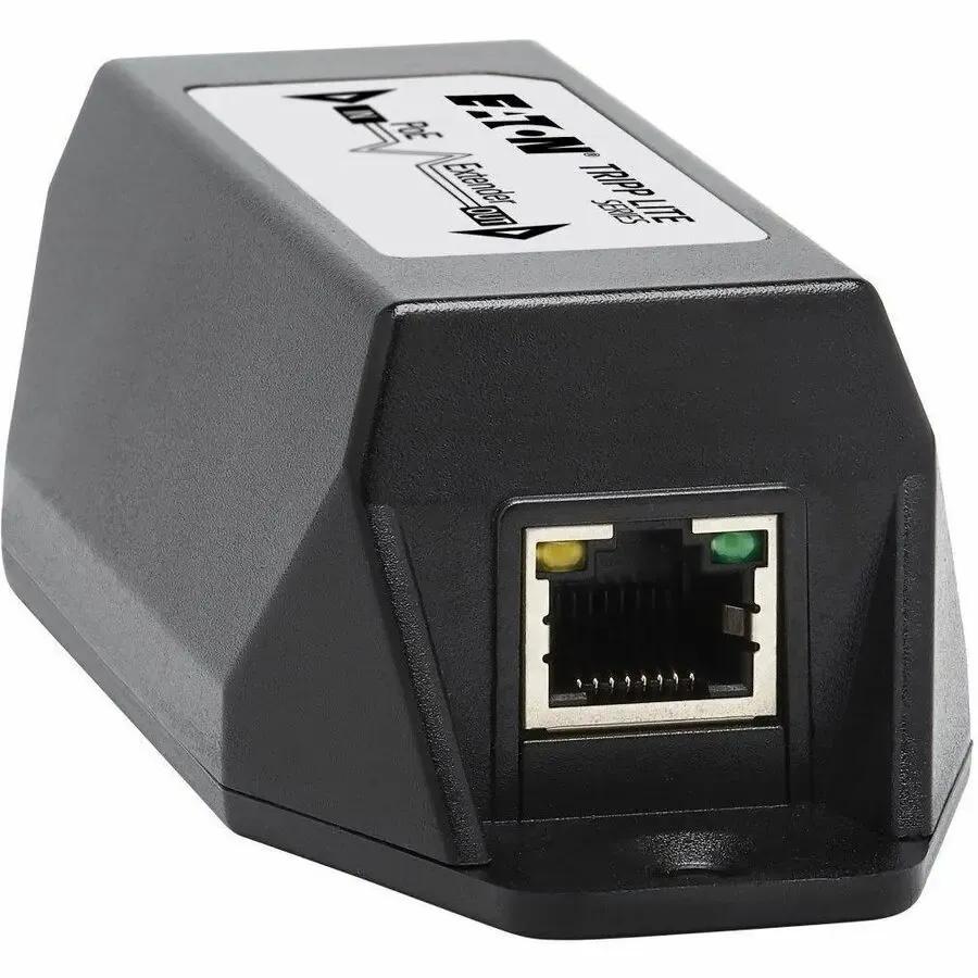 EATON Tripp Lite Gigabit Ethernet PoE Extender Cat5e/Cat6/Cat6a RJ45 1-Port 30W - 2 x Network (RJ-45) - 328.08 ft Extended Range - Plastic - Black - NPOE-EXT-1G30