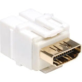 EATON Tripp Lite HDMI Keystone Jack Snap-in Insert Module Coupler Female / Female - 1 x HDMI Digital Audio/Video Female - 1 x HDMI Digital Audio/Video Female - Gold Connector - White - P164-000-KJ-WH