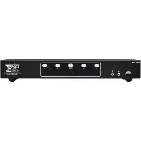 EATON Tripp Lite HDMI KVM Switch 4-Port Dual-Switch Desktop 4K60Hz USB 3.2 Gen 1 - 1 Computer(s) - 4096 x 2160 - 50 Hz, 60 Hz - 1 x Network (RJ-45) - 8 x USB - 10 x HDMI - Desktop, Rack-mountable - B006-HD2UA4