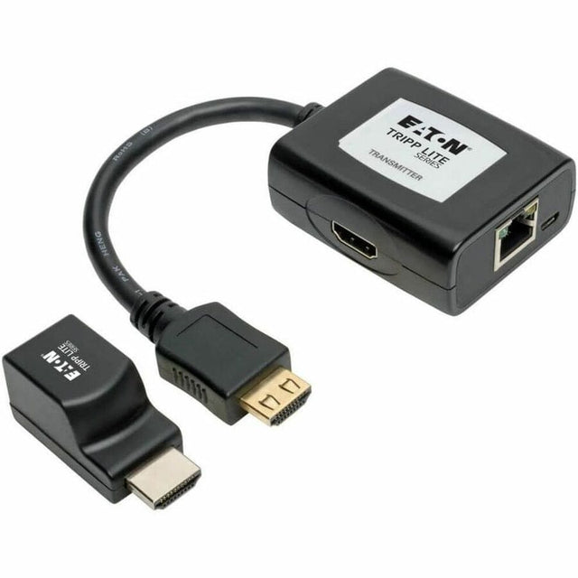 EATON Tripp Lite HDMI over Cat5/Cat6 Extender Kit, Power over Cable, 1080p @ 60 Hz, TAA - 1 Input Device - 1 Output Device - 100 ft Range - 2 x Network (RJ-45) - 1 x HDMI InHDMI Out - Full HD - 1920 x 1080 ...  - B126-1P1M-U-POC