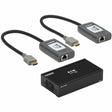 Tripp Lite HDMI Over Cat6 Extender Kit Splitter/2x Pigtail Receivers 4K PoC - 1 Input Device - 4 Output Device - 230 ft Range - 4 x Network (RJ-45) - 1 x HDMI In - 2 x HDMI Out - 4K UHD - 3840 x 2160 ...  - B127A-002-BHPH2 EATON