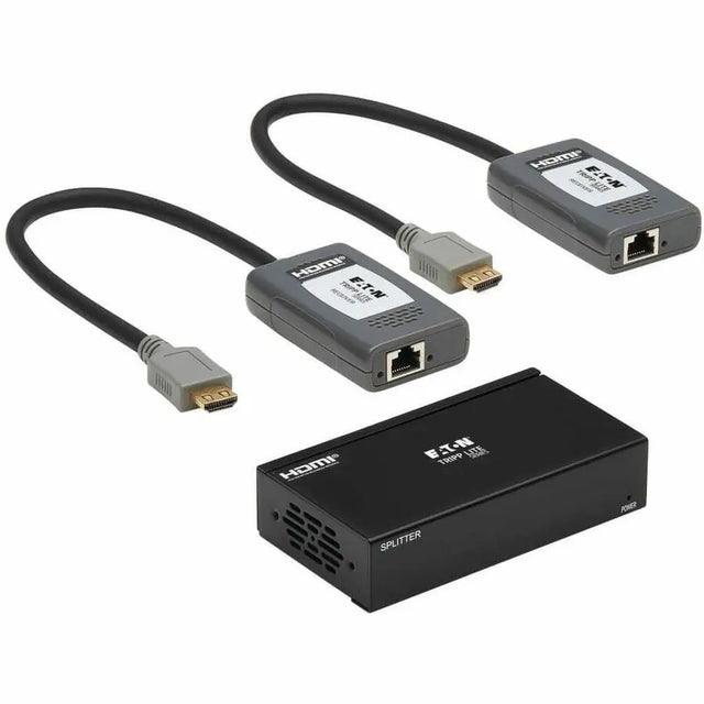 Tripp Lite HDMI Over Cat6 Extender Kit Splitter/2x Pigtail Receivers 4K PoC - 1 Input Device - 4 Output Device - 230 ft Range - 4 x Network (RJ-45) - 1 x HDMI In - 2 x HDMI Out - 4K UHD - 3840 x 2160 ...  - B127A-002-BHPH2 EATON
