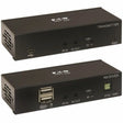 EATON Tripp Lite HDMI Over Cat6 Extender Kit w KVM Support 4K60Hz USB/IR PoC TAA - 1 Input Device - 1 Output Device - 230 ft Range - 2 x Network (RJ-45) - 3 x USB - 1 x HDMI In - 1 x HDMI Out - 4K UHD - 384...  - B127A-1A1-BHBH