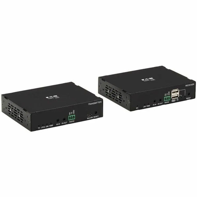 EATON Tripp Lite HDMI Over Cat6 Extender Kit w/ Power Over Cable 4K@60Hz 4:4:4 - 2 Input Device - 1 Output Device - 328 ft Range - 2 x Network (RJ-45) - 3 x USB - 1 x HDMI In - 2 x HDMI Out - 4K - 3840 x 21...  - B127E-1A1-HH