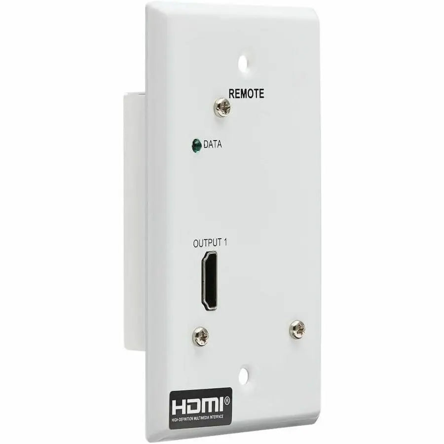 EATON Tripp Lite HDMI Over Cat6 Receiver 1-Port Wall Plate 4K 60Hz HDR 4:4:4 PoC - 1 Output Device - 230 ft Range - 1 x Network (RJ-45) - 1 x HDMI Out - 4K UHD - 3840 x 2160 - Twisted Pair - Category 6 - Wa...  - B127A-1A0-FH