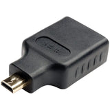 EATON Tripp Lite HDMI to Micro HDMI Adapter Converter, 1080p (F/M) - 1 x HDMI (Micro Type D) Digital Audio/Video Male - 1 x HDMI Digital Audio/Video Female - 1920 x 1080 Supported - Gold Connector - Black - P142-000-MICRO