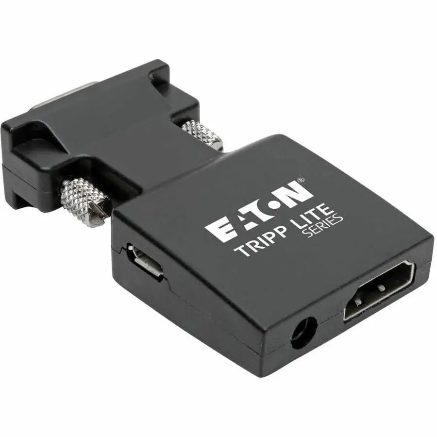 EATON Tripp Lite HDMI to VGA Active Converter with Audio (F/M), 1920 x 1200 (1080p) @ 60 Hz - 1 x 15-pin HD-15 VGA Male - 1 x HDMI HDMI 1.4b Digital Audio/Video Female, 1 x Mini-phone Audio Female, 1 x Type...  - P131-000-A-DISP