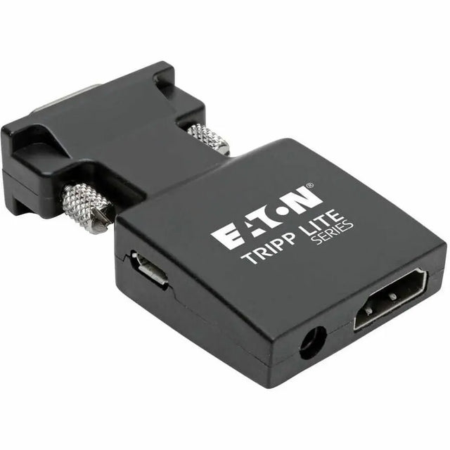 EATON Tripp Lite HDMI to VGA Active Converter with Audio (F/M), 1920 x 1200 (1080p) @ 60 Hz - 1 x 15-pin HD-15 VGA Male - 1 x HDMI HDMI 1.4b Digital Audio/Video Female, 1 x Mini-phone Audio Female, 1 x Type...  - P131-000-A-DISP