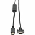 EATON Tripp Lite HDMI to VGA Adapter Converter Cable Active M/M 1080p @ 60Hz 15ft 15' - HDMI/VGA for Monitor, Projector, TV, Blu-ray Player, PC, Audio/Video Device - 15.09 ft - 1 x HDMI Male Digital Audio/V...  - P566-015-VGA