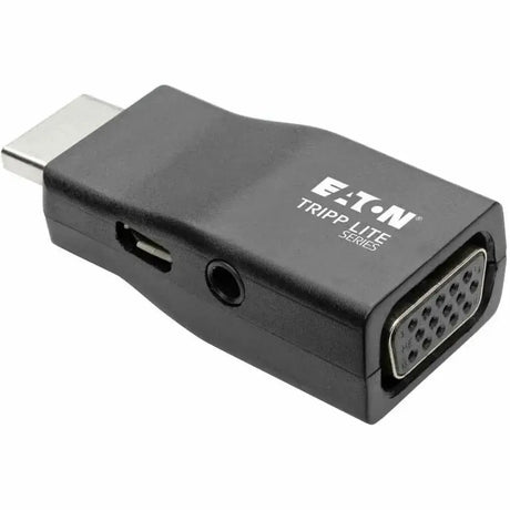 EATON Tripp Lite HDMI to VGA Adapter Converter with Audio Compact M/F 1080p @60Hz - 1 x HDMI Male Digital Audio/Video - 1 x HD-15 Female VGA, 1 x Mini-phone Female Audio, 1 x Type B Female Micro USB - 1920  - P131-000-A