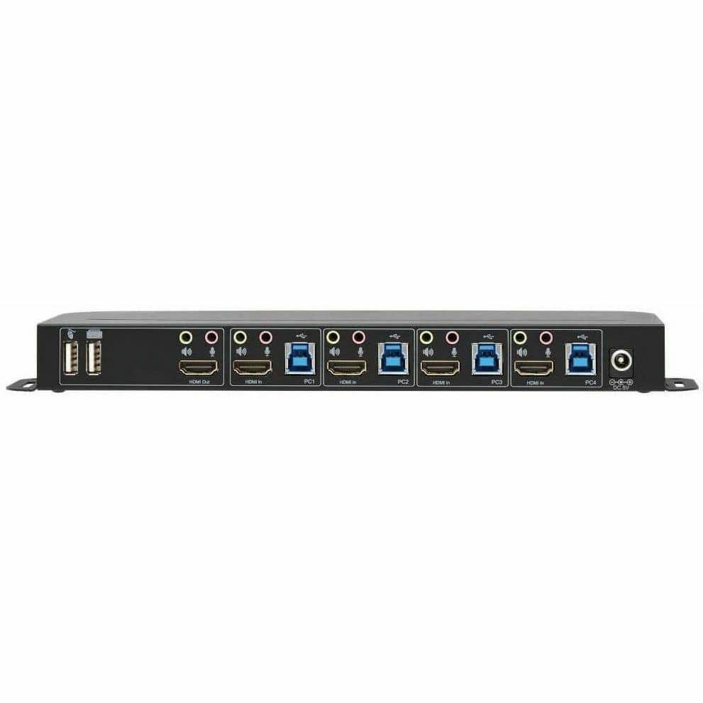EATON Tripp Lite HDMI USB KVM Switch 4-Port 4K 60Hz HDR HDCP 2.2 IR USB Sharing - 4 Computer(s) - 1 Local User(s) - 4096 x 2160 - 8 x USB - 5 x HDMI - B005-HUA4