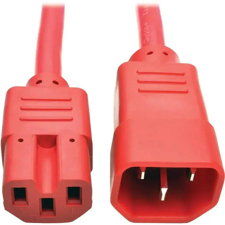 EATON Tripp Lite Heavy Duty Computer Power Cord 15A 14AWG C14 to C15 Red 3' 3ft - For PDU, UPS - 250 V AC Voltage Rating - 15 A Current Rating - Red - P018-003-ARD