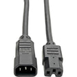 EATON Tripp Lite Heavy Duty Computer Power Extension Cord 15A 14AWG C14 C15 10' - 15A, 14AWG (IEC-320-C14 to IEC-320-C15) 10-ft. - P018-010