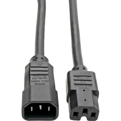 EATON Tripp Lite Heavy Duty Computer Power Extension Cord 15A 14AWG C14 C15 10' - 15A, 14AWG (IEC-320-C14 to IEC-320-C15) 10-ft. - P018-010