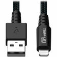 EATON Tripp Lite Heavy Duty Lightning to USB Sync/Charge iPad iPhone Apple 6ft 6' - 5.91 ft Lightning/USB Data Transfer Cable for iPhone, iPad, iPad mini, iPad Air, iPad Pro, iPod touch, Computer - First En...  - M100-006-GY-MAX