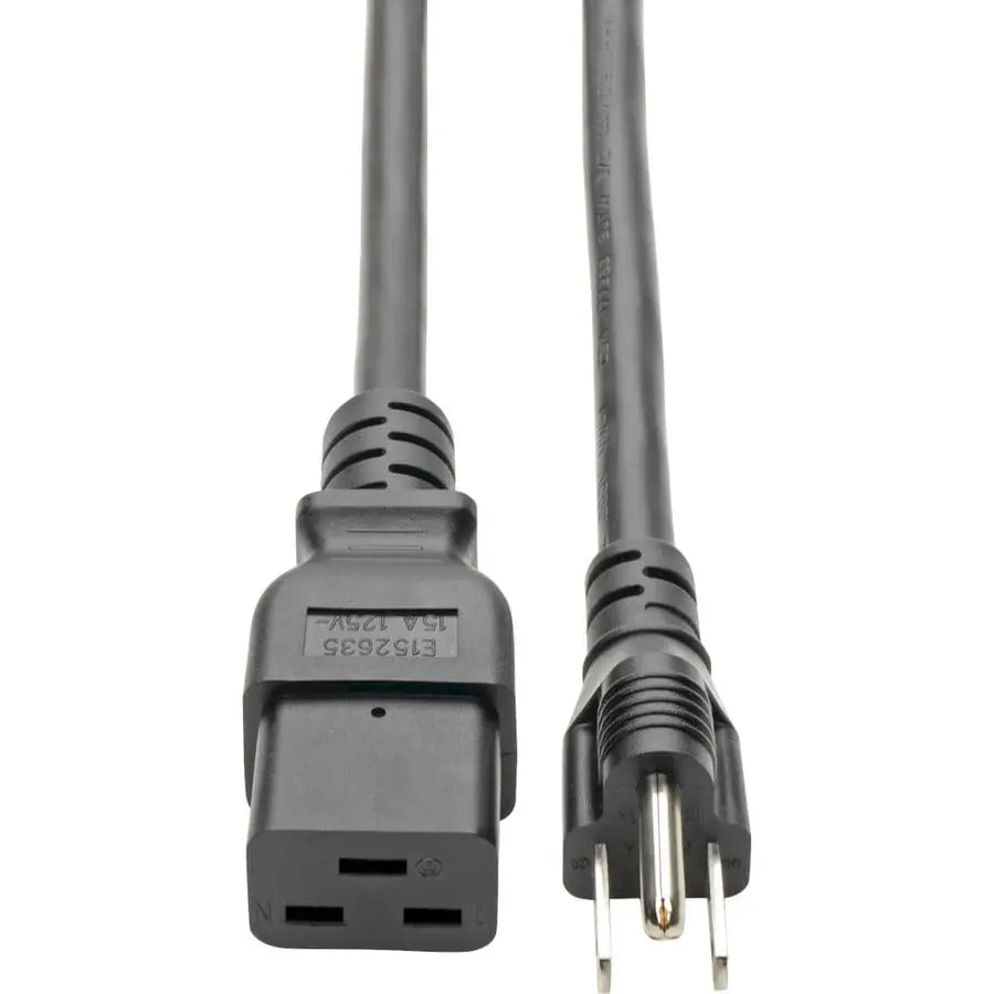 EATON Tripp Lite Heavy Duty Power Adapter Cord 15A 14AWG C19 to 5-15P 10' 10ft - (IEC-320-C19 to NEMA 5-15P) 10-ft. - P034-010
