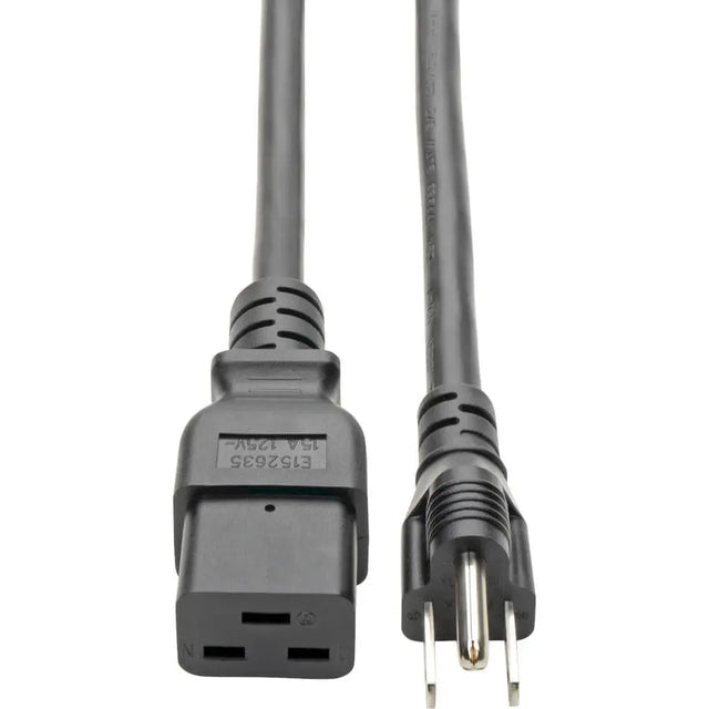 EATON Tripp Lite Heavy Duty Power Adapter Cord 15A 14AWG C19 to 5-15P 10' 10ft - (IEC-320-C19 to NEMA 5-15P) 10-ft. - P034-010