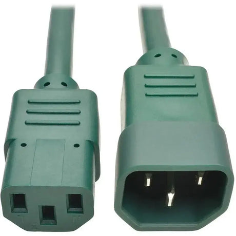 EATON Tripp Lite Heavy Duty Power Extension Cord 15A 14 AWG C14 to C13 Green 6' - For Computer, Scanner, Printer, Monitor, Power Supply, Workstation - 230 V AC Voltage Rating - 15 A Current Rating - Green - P005-006-AGN