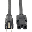 EATON Tripp Lite Heavy Duty Power Extension Cord 15A 14AWG 5-15P to C15 8' 8ft - (NEMA 5-15P to IEC-320-C15) 8-ft. - P019-008