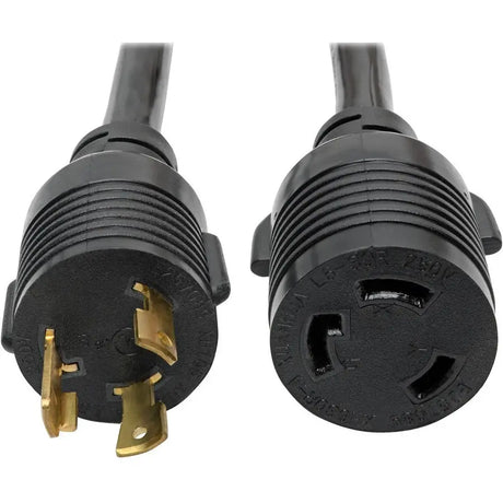 EATON Tripp Lite Heavy-Duty Power Extension Cord 30A 10 AWG L6-30P to L6-30R 14ft 14' - For PDU, UPS - 230 V AC Voltage Rating - 30 A Current Rating - Black - P041-014