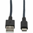 EATON Tripp Lite Heavy Duty USB-A to USB C Charging Sync Cable for Android M/M 3ft - 2.95 ft Data Transfer Cable for Smartphone, Computer, Charger, MacBook, Chromebook, Notebook, Hard Drive, Tablet, Ultrabo...  - U038-003-GY-MAX