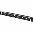 EATON Tripp Lite High-Density Copper/Fiber Enclosure Mini Panel, 1U, 4-Cassette Capacity - For LAN Switch, Patch Panel - 1U Rack Height - Rack-mountable - Black - Cold Rolled Steel, Aluminum, Plastic - N484-01U-MINI
