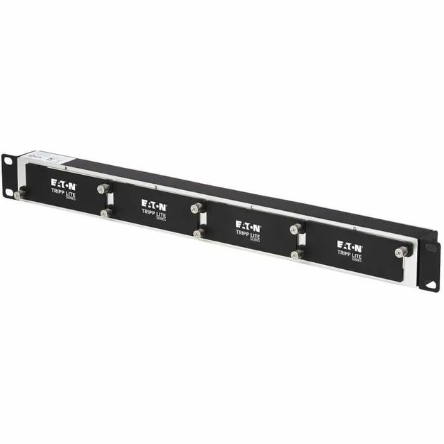 EATON Tripp Lite High-Density Copper/Fiber Enclosure Mini Panel, 1U, 4-Cassette Capacity - For LAN Switch, Patch Panel - 1U Rack Height - Rack-mountable - Black - Cold Rolled Steel, Aluminum, Plastic - N484-01U-MINI