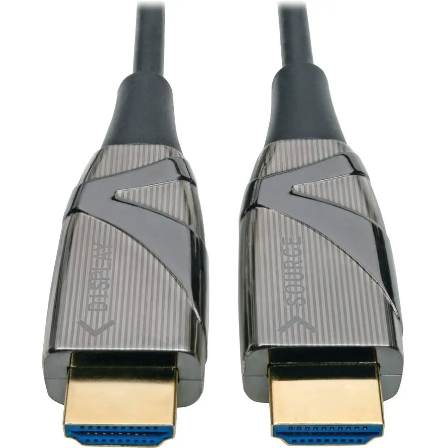 EATON Tripp Lite High-Speed HDMI Cable HDMI 2.0 Fiber AOC 4K@60Hz Black M/M 100M - 328.08 ft Fiber Optic A/V Cable for TV, Audio/Video Device, Notebook, Home Theater System, Tablet, HDTV, Blu-ray Player, Ch...  - P568-100M-FBR
