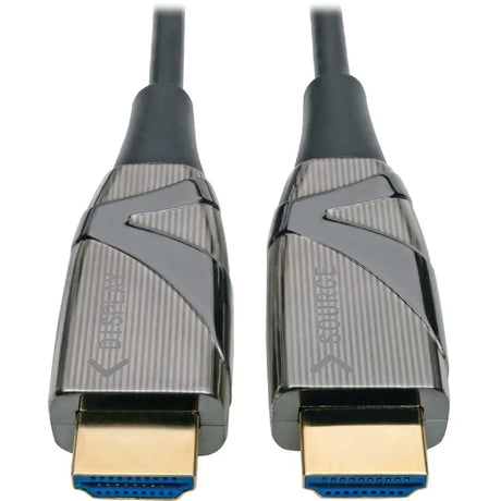 EATON Tripp Lite High-Speed HDMI Cable HDMI 2.0 Fiber AOC 4K @60Hz Black M/M 50M - 164.04 ft Fiber Optic A/V Cable for TV, Audio/Video Device, Notebook, Home Theater System, Tablet, HDTV, Blu-ray Player, Ch...  - P568-50M-FBR