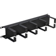 EATON Tripp Lite Horizontal Cable Manager - Metal Rings, Black, 2U - Horizontal Cable Manager - Black - 2U Rack Height - Cold Rolled Steel, Metal - SRCABLERING2UHD
