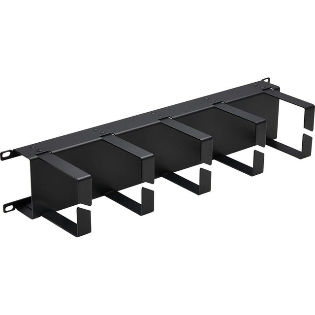 EATON Tripp Lite Horizontal Cable Manager - Metal Rings, Black, 2U - Horizontal Cable Manager - Black - 2U Rack Height - Cold Rolled Steel, Metal - SRCABLERING2UHD
