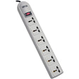 EATON Tripp Lite International Surge Protector Power Strip 230V 6 Univeral Outlet - Receptacles: 6 - 750J - SUPER6OMNIB