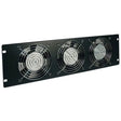 EATON Tripp Lite Intl Rack Enclosure Server Cabinet Fan Panel Airflow Management 230V 3URM - 3 Fan - 230 V AC - 3U - 210 CFMBlack - SRXFAN3U