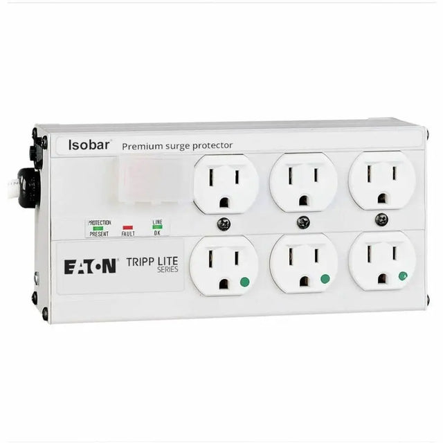 EATON Tripp Lite Isobar Surge Protector Medical Metal 6 Outlet 15' Cord - Receptacles: 6 x NEMA 5-15R - 3330J - ISOBAR6ULTRAHG