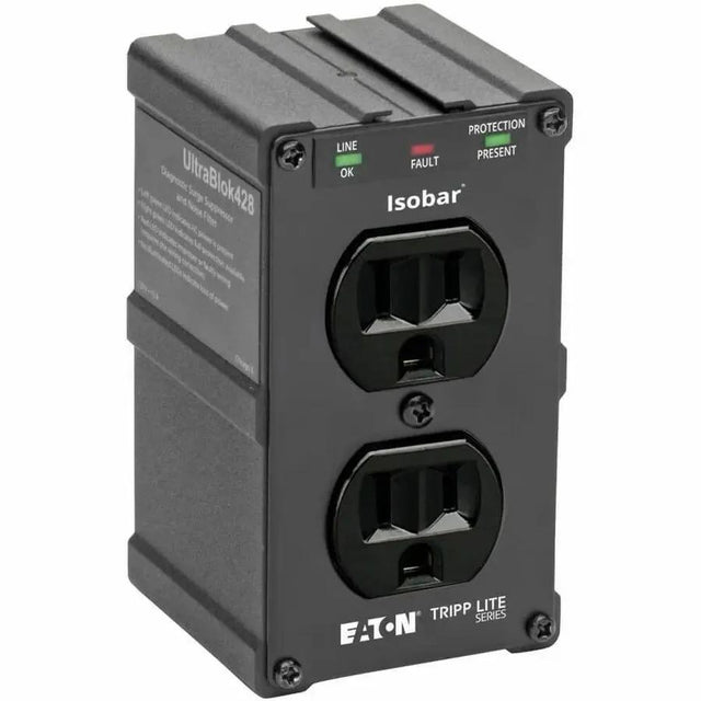 EATON Tripp Lite Isobar Surge Protector Wall Mount Direct Plug In 2 Out 1410 Joul - Receptacles: 2 x NEMA 5-15R - 1410J - ULTRABLOK
