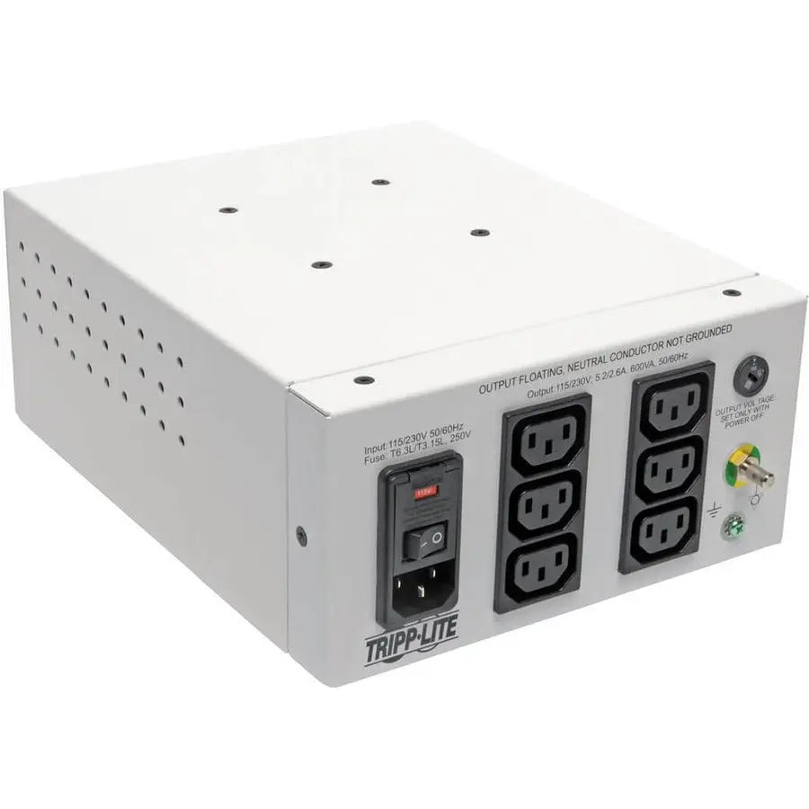 Tripp Lite Isolator Series Dual-Voltage 115/230V 600W 60601-1 Medical-Grade - 600 VA - 120 V AC, 230 V AC Input - 115 V AC, 230 V AC Output - IS600HGDV EATON