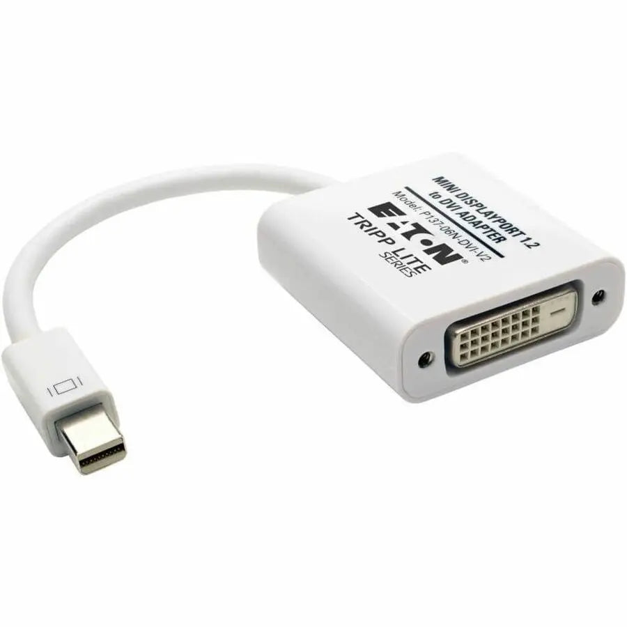 EATON Tripp Lite Keyspan Mini DisplayPort to DVI Active Adapter Converter 6" Mini DP MDP to DVI Mini Dport - DisplayPort 1.2/DVI for Monitor, Computer - 2.16 GBps - 6" - 1 x Mini DisplayPort Male Digital Au - P137-06N-DVI-V2
